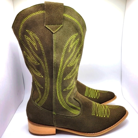 SILVIA COBOS Rodeo Green Boots - Picture 4 of 13